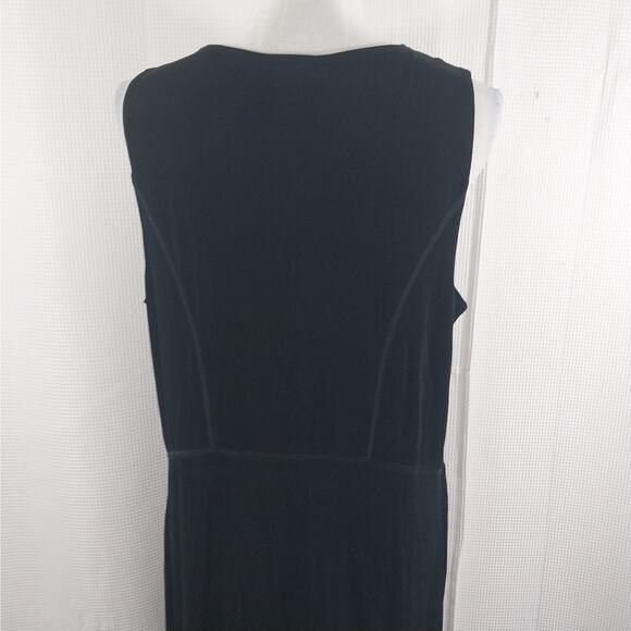 CHICO'S TRAVELERS! LUXE BLACK WRINKLE FREE FULL LENGTH TANK STYLE DRESS! SZ M - Picture 7 of 11